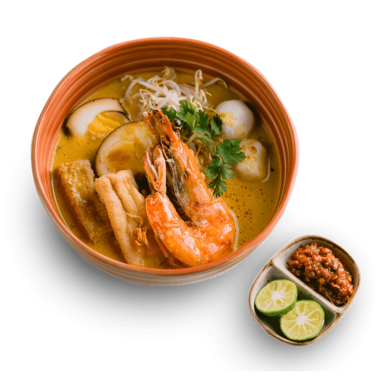 Udon Laksa Udang, Telur, Bakso Ikan