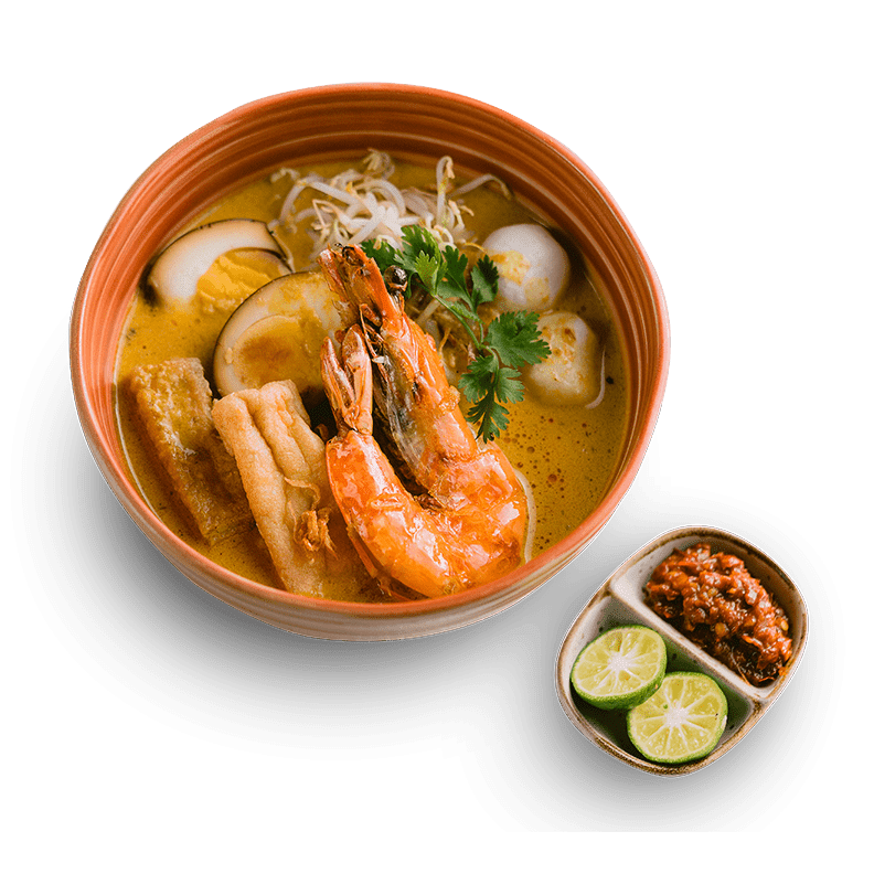 Udon Laksa Udang, Telur, Bakso Ikan
